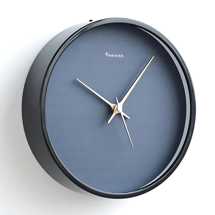 classic navy nordic minimalist clock gold hands