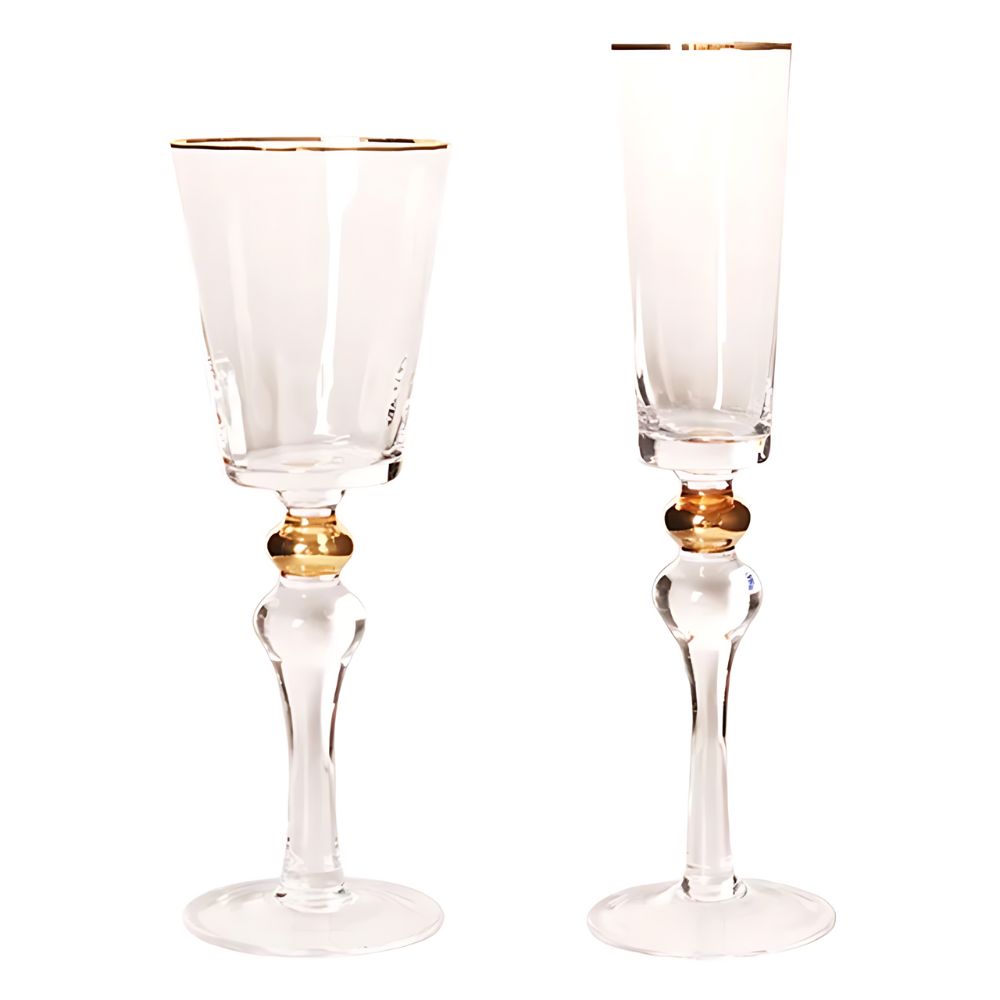 french goblet style wine glass close