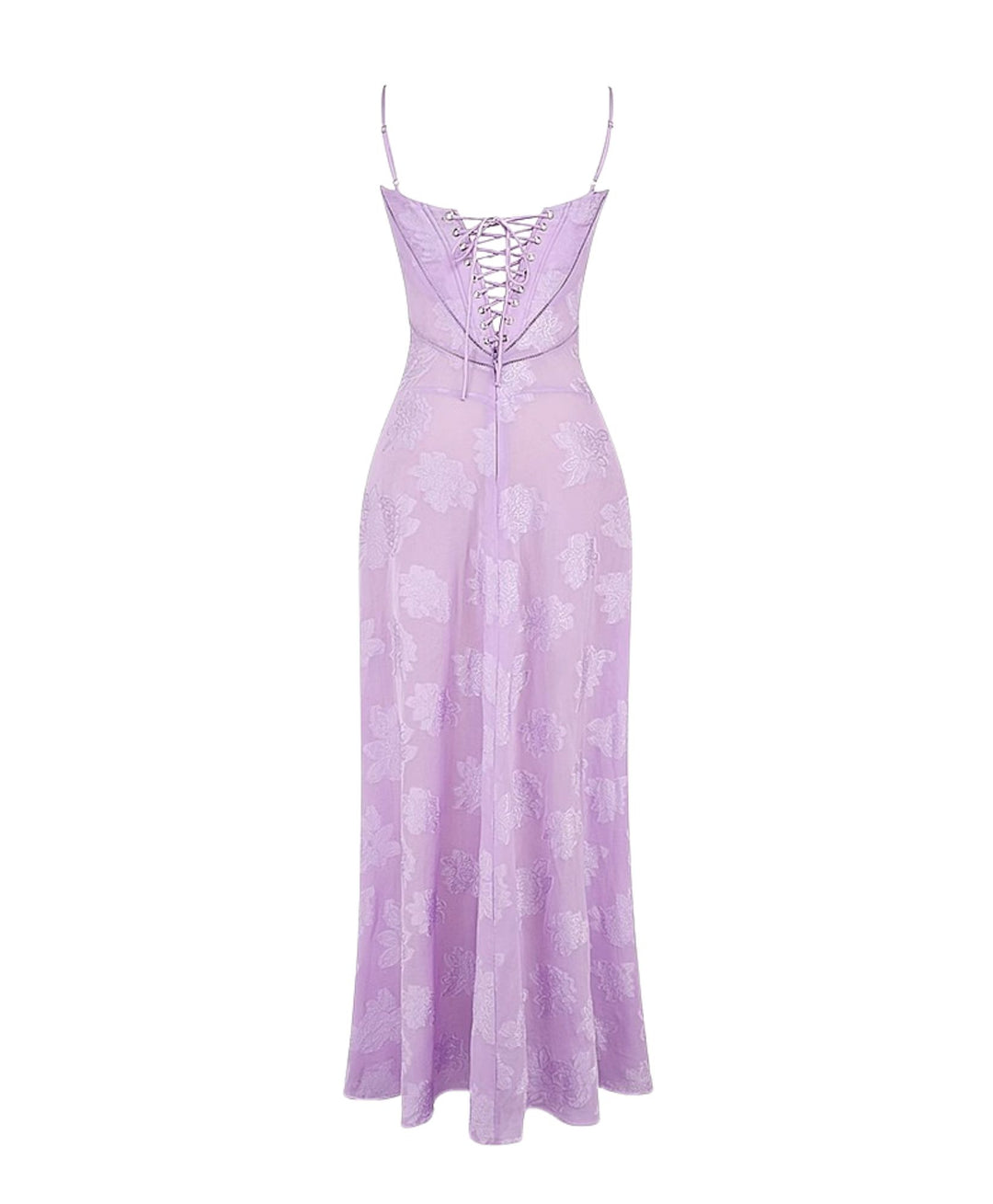 lilac purple summer maxi dress back