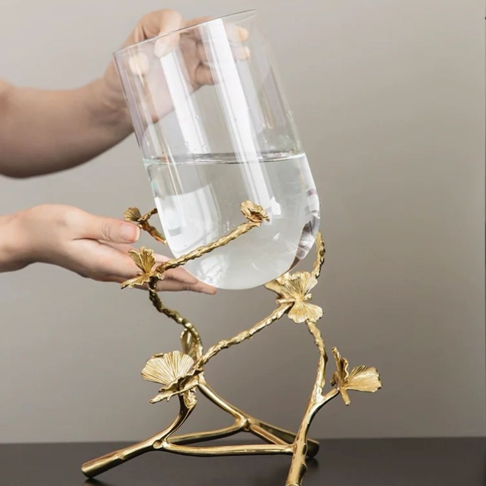 Clear gold butterfly vase how to