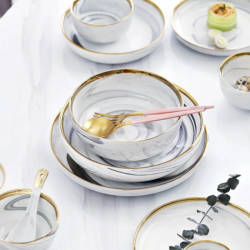 MARBLE BONE CHINA DINNERWARE