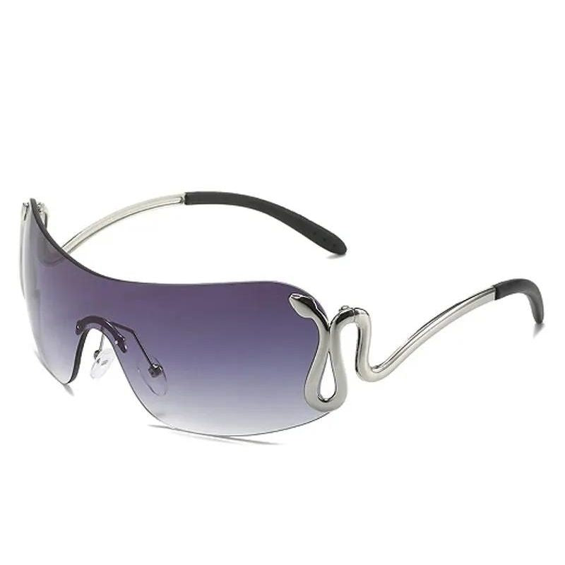 y2k rimless violet sunglasses