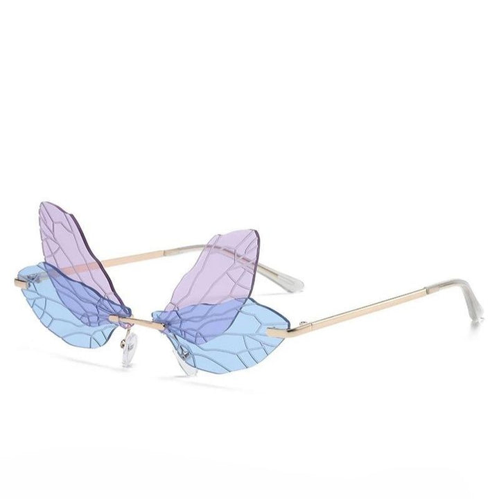 dragonfly gradient sunglasses blue purple