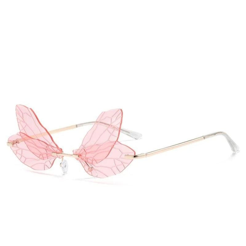 dragonfly gradient sunglasses pink